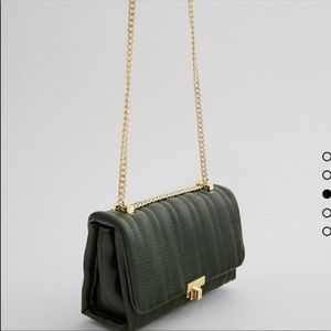 Zara Green Crossbody Bag with Gold Chain